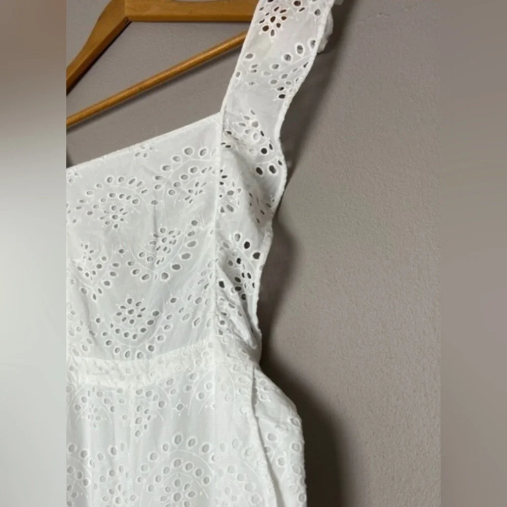 TOPSHOP EYELET RUFFLE JUMPSUIT - Picture 9 of 16